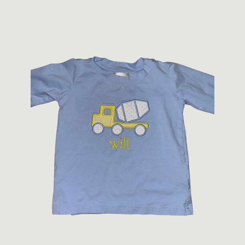Beaufort Bonnet Cecil and Lou Boys Will Monogram Bubble Shirt‎ Bundle 18M Blue - Picture 5 of 7